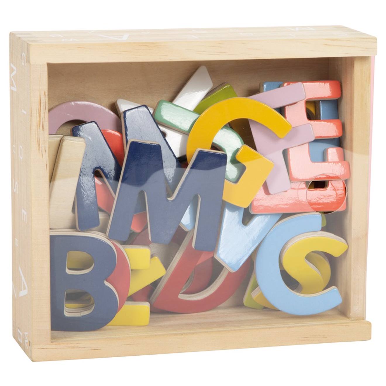 Lettres magnétiques colorées beige