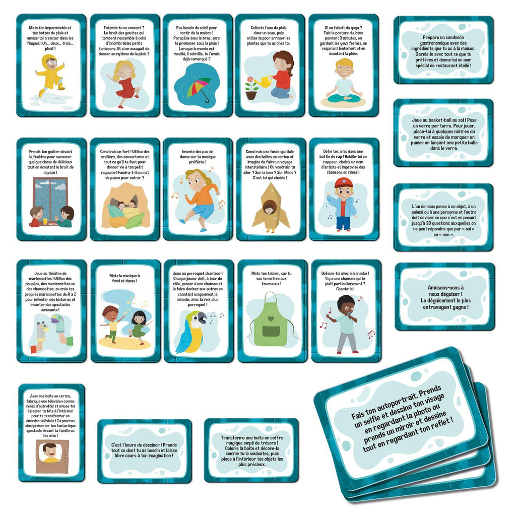 Life skills jeu de cartes s'occuper quand il pleut multicolore