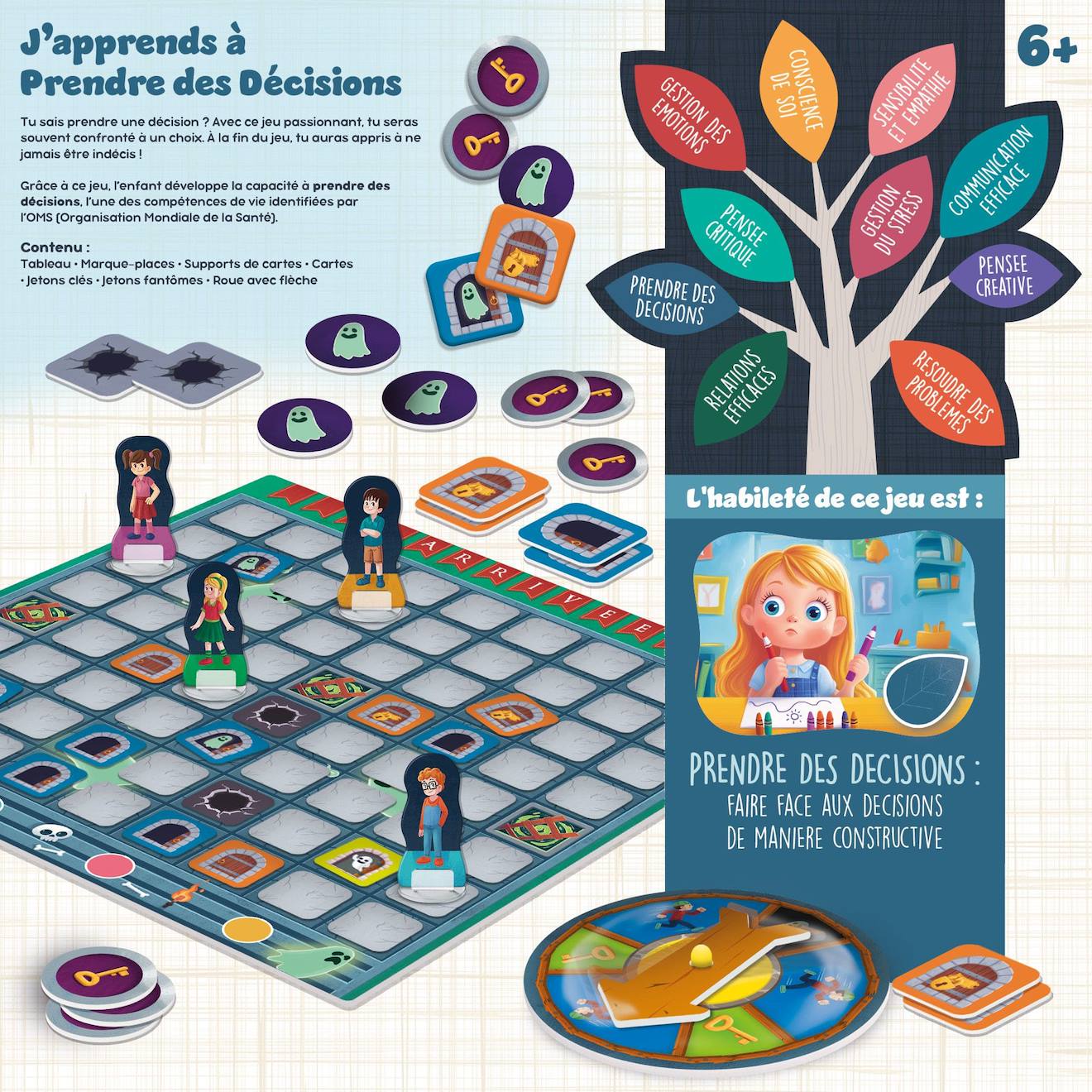 Life skills jeu de prise de décisions multicolore