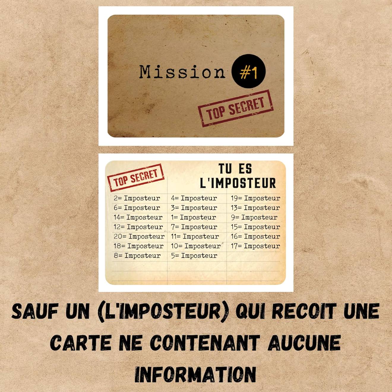L'imposteur saurez-vous le démasquer noir