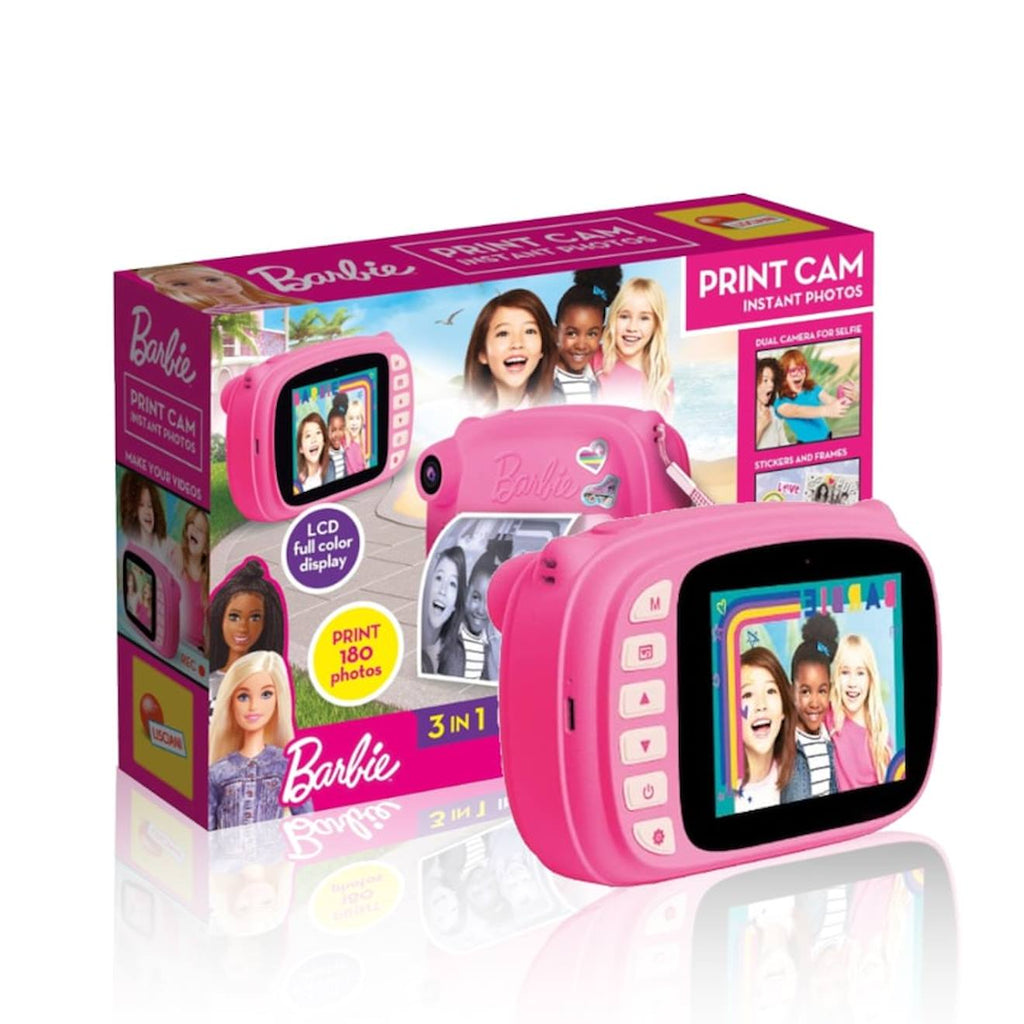 Lisciani - Barbie - print caméra - appareil photo instantané Barbie 3-en-1 - 180 photos personnalisables - à partir de 5 ans multicolore