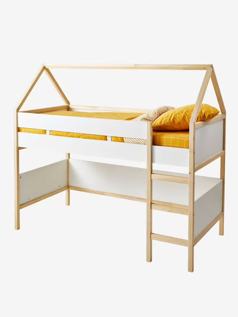 Lit Cabane mi-hauteur - Vertbaudet