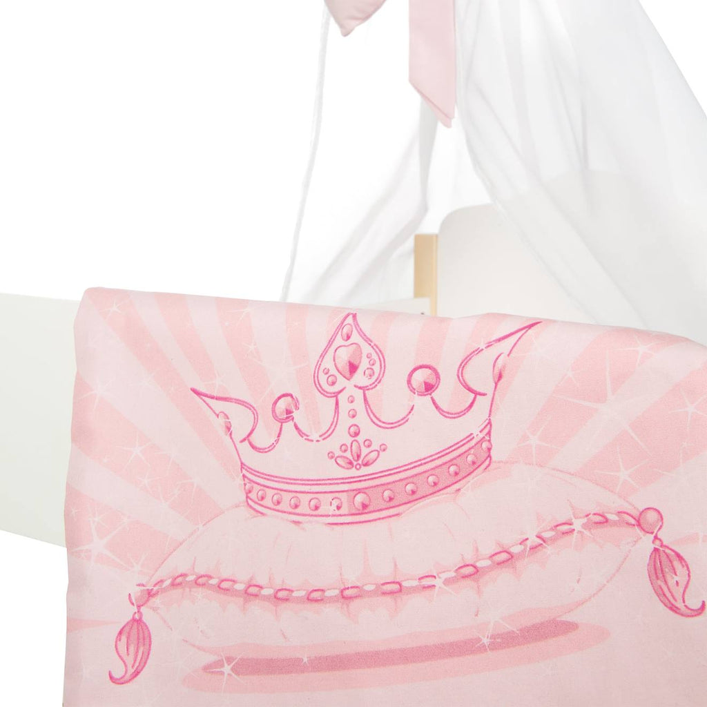 Lit de poupée avec accessoires complets scarlett blanc / rose