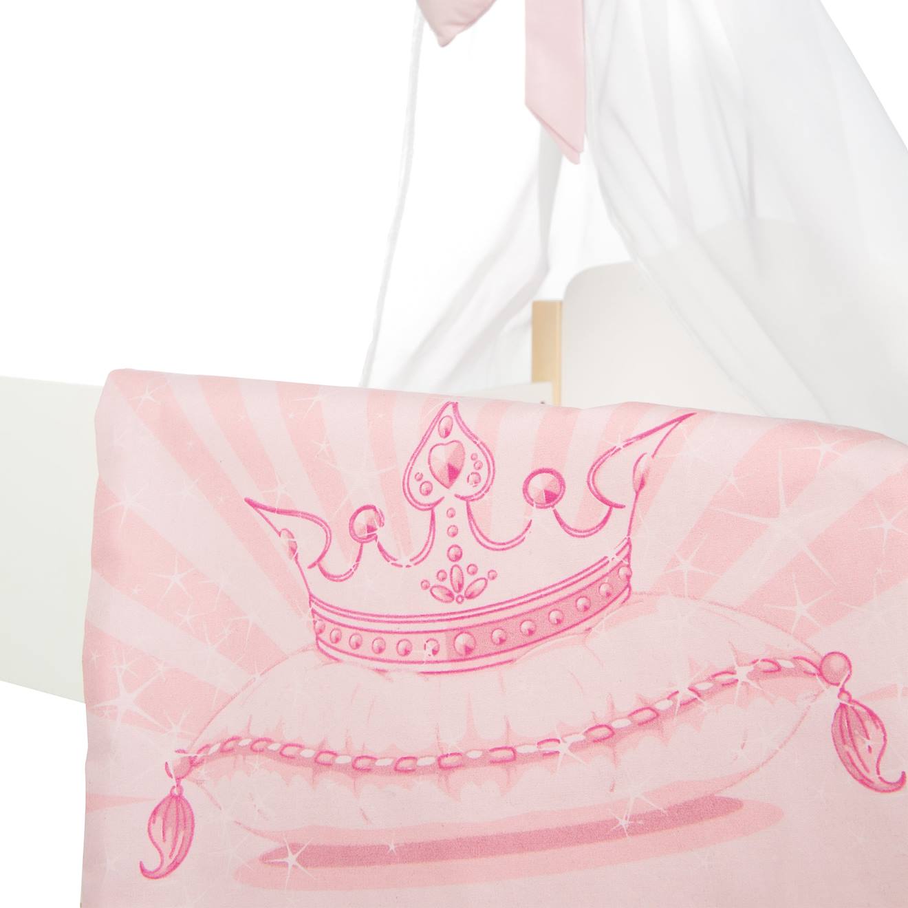 Lit de poupée avec accessoires complets scarlett blanc / rose
