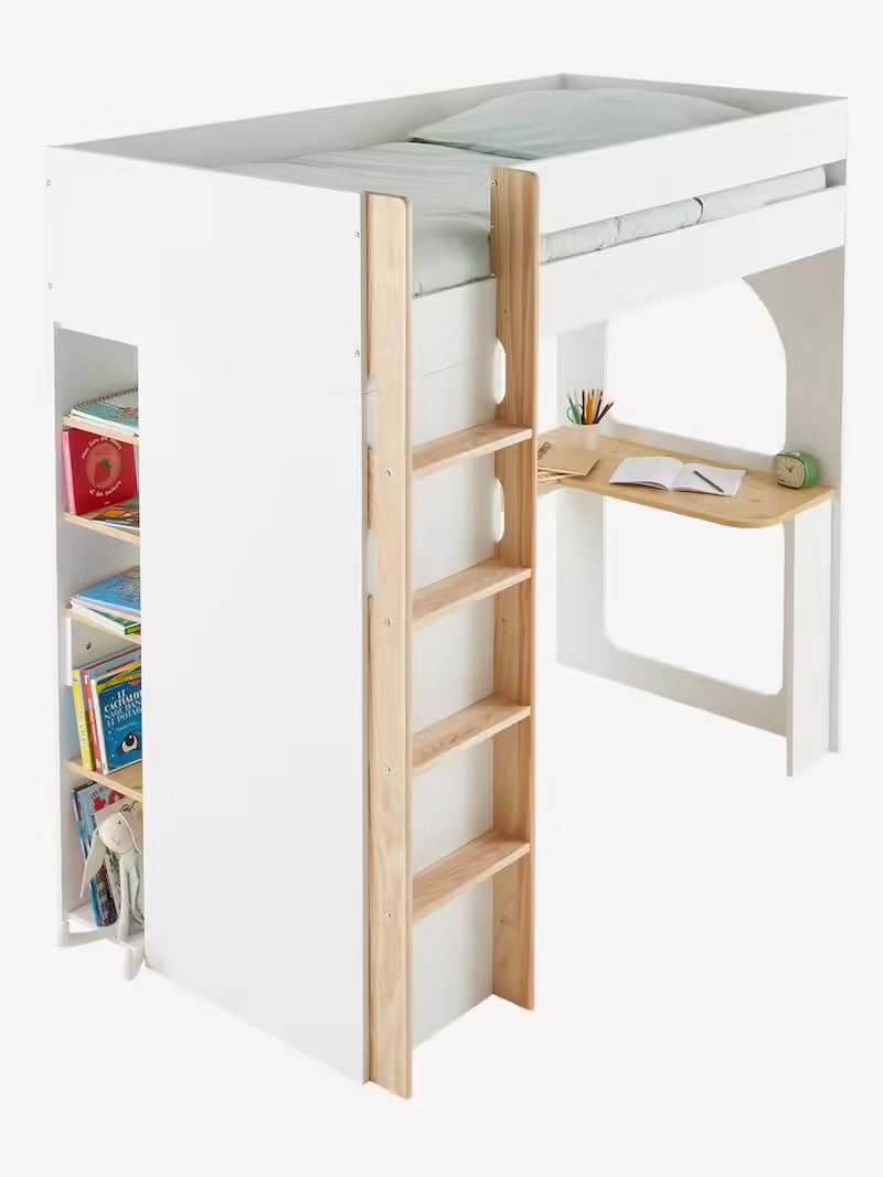 Lit Mezzanine avec bureau & rangement Combinid - Vertbaudet