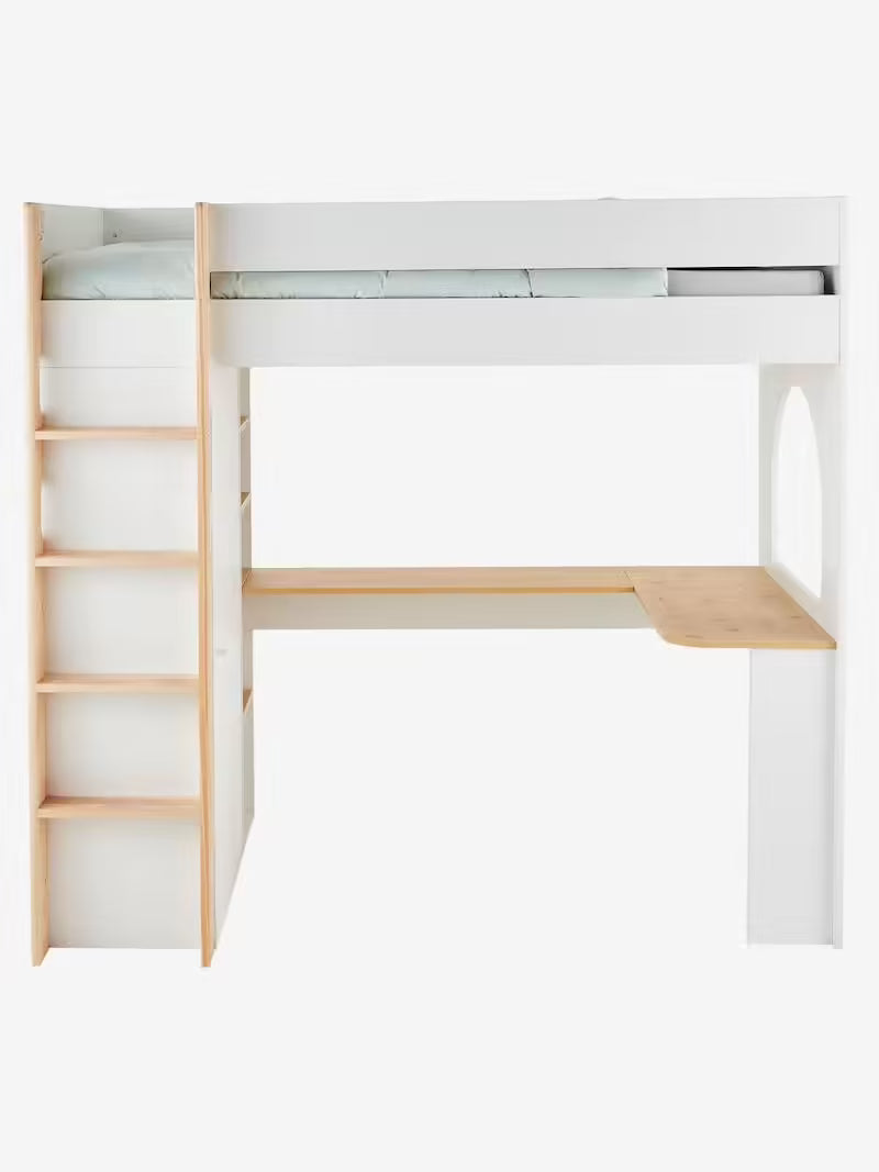 Lit Mezzanine avec bureau & rangement Combinid - Vertbaudet