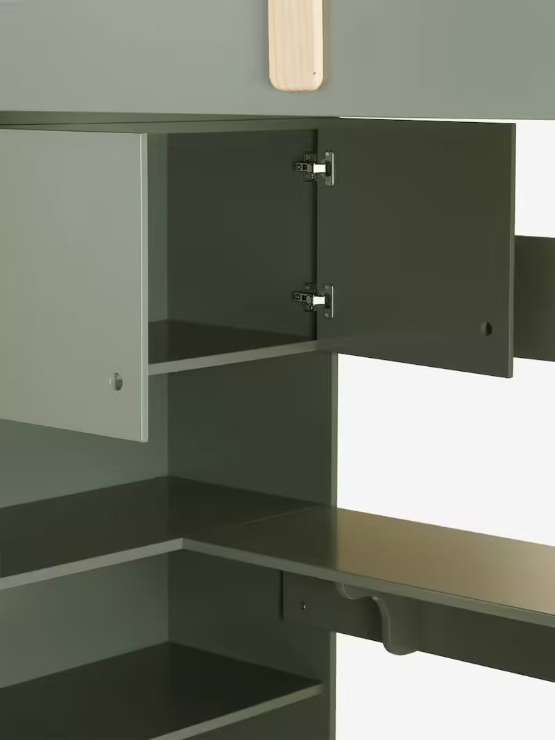 Lit mezzanine avec bureau et rangement EVEREST - Vertbaudet