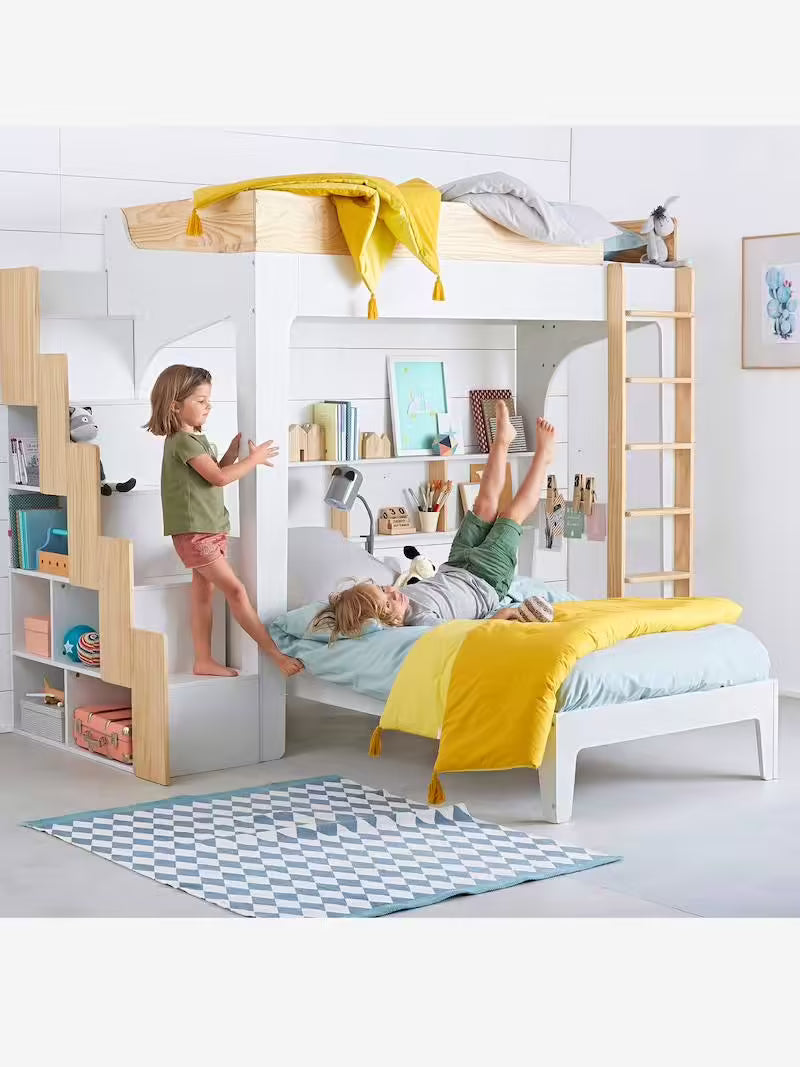 Lit mezzanine enfant avec étagères - Verbaudet