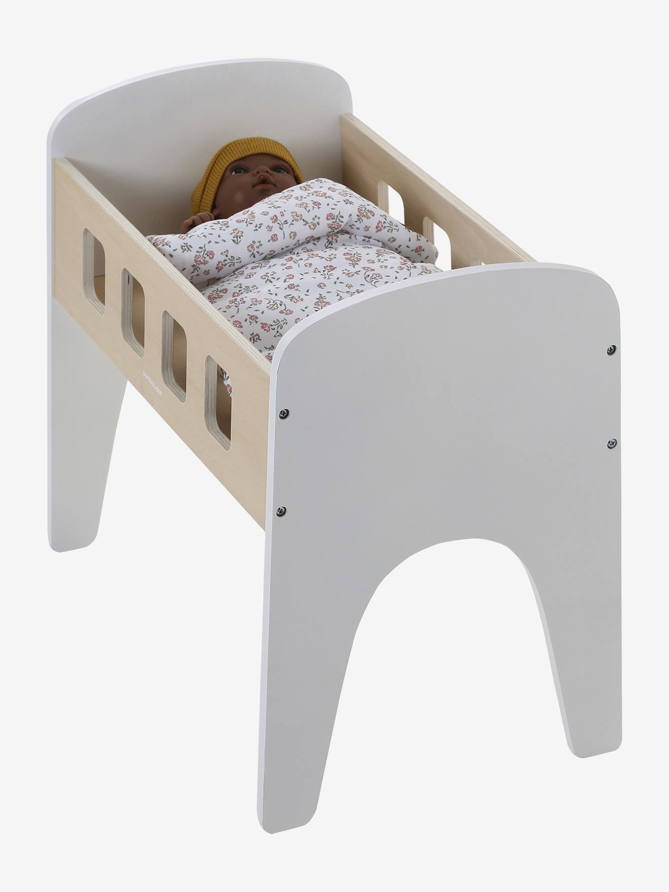 Lit poupon en bois FSC blanc