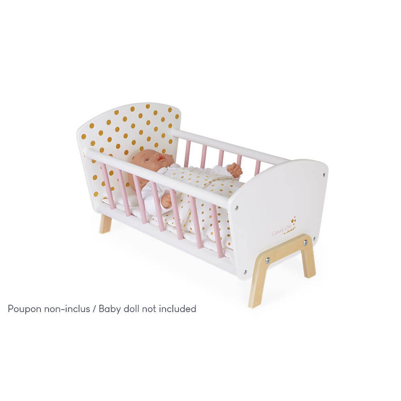 Lit pour poupées et poupons candy chic blanc / rose
