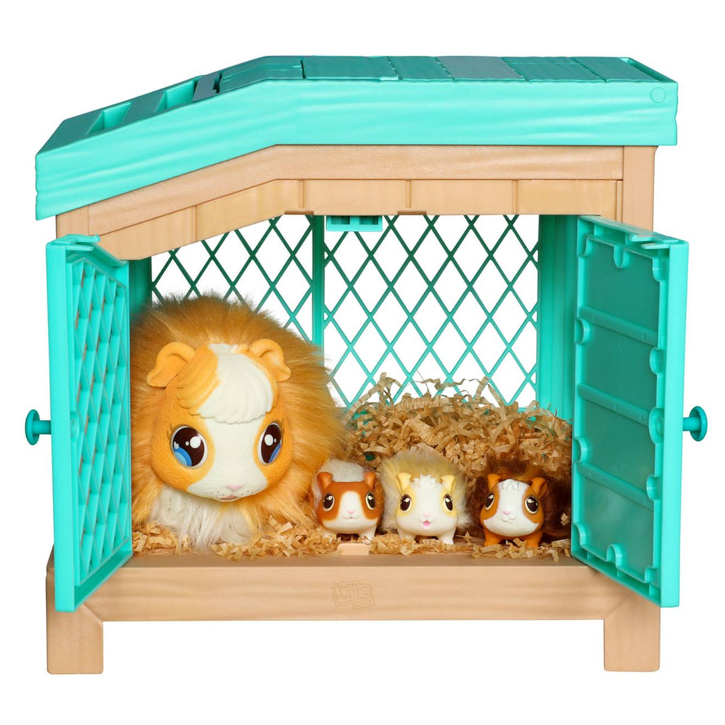 Little live pets mama surprise maman-cochon d'inde avec cage et 3 bébés surprise multicolore