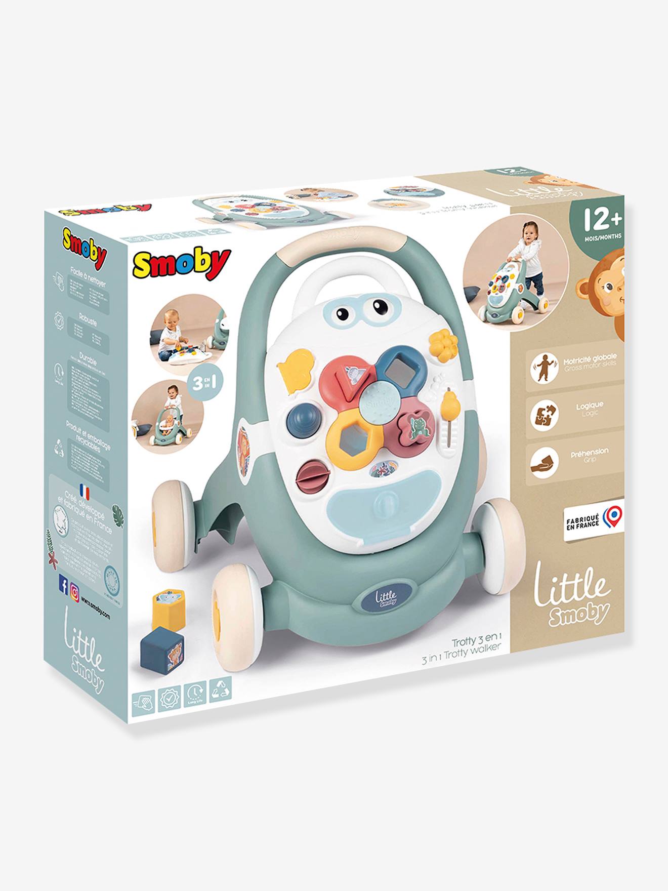 Little Smoby trotty 3 en 1 - vert