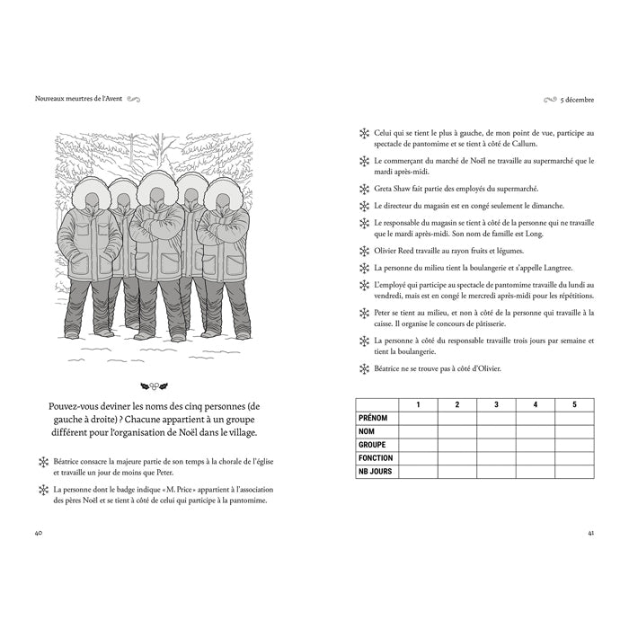 Calendrier de l'Avent Nouveaux meurtres de l'Avent – livre-jeu 50 énigmes – photo 3