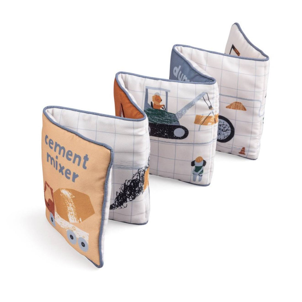 Livre d'activités en tissu busy builders bleu & gris