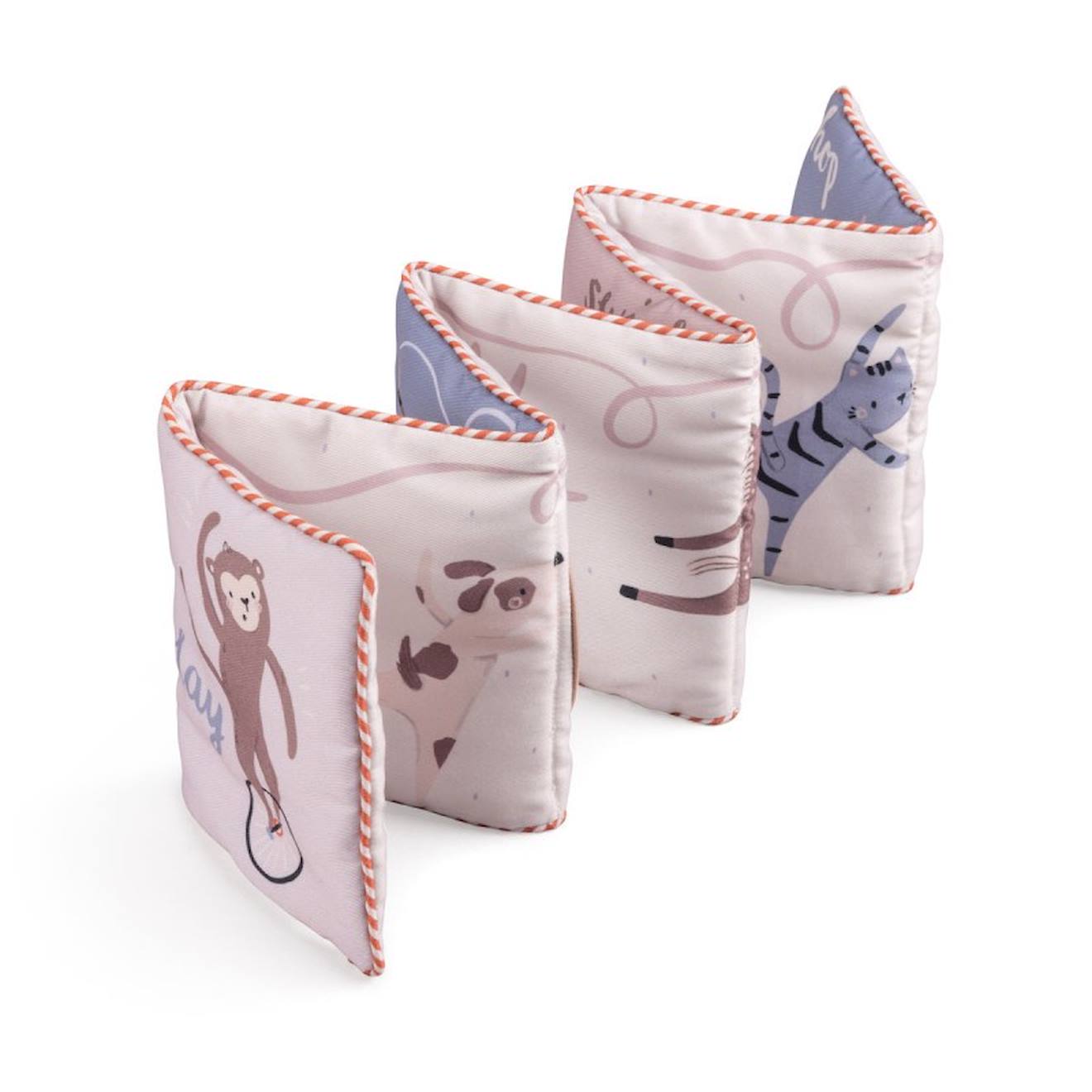 Livre d'activités en tissu teeny toes rose