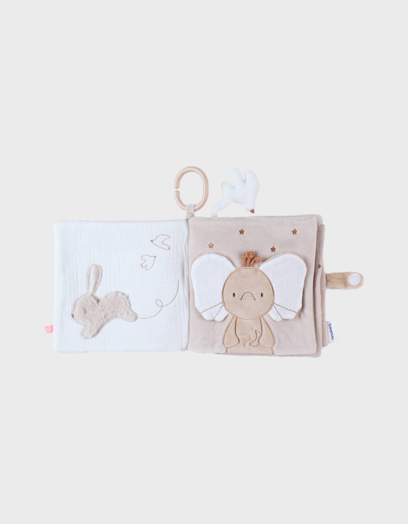 Livre d'activités tissu - bali moka & snow ecru