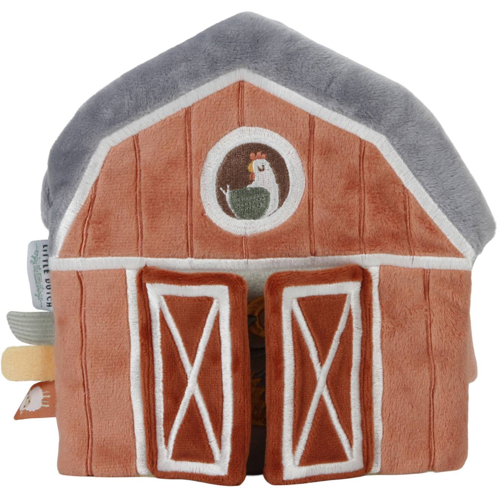 Livré d'activités tissu little farm rouge