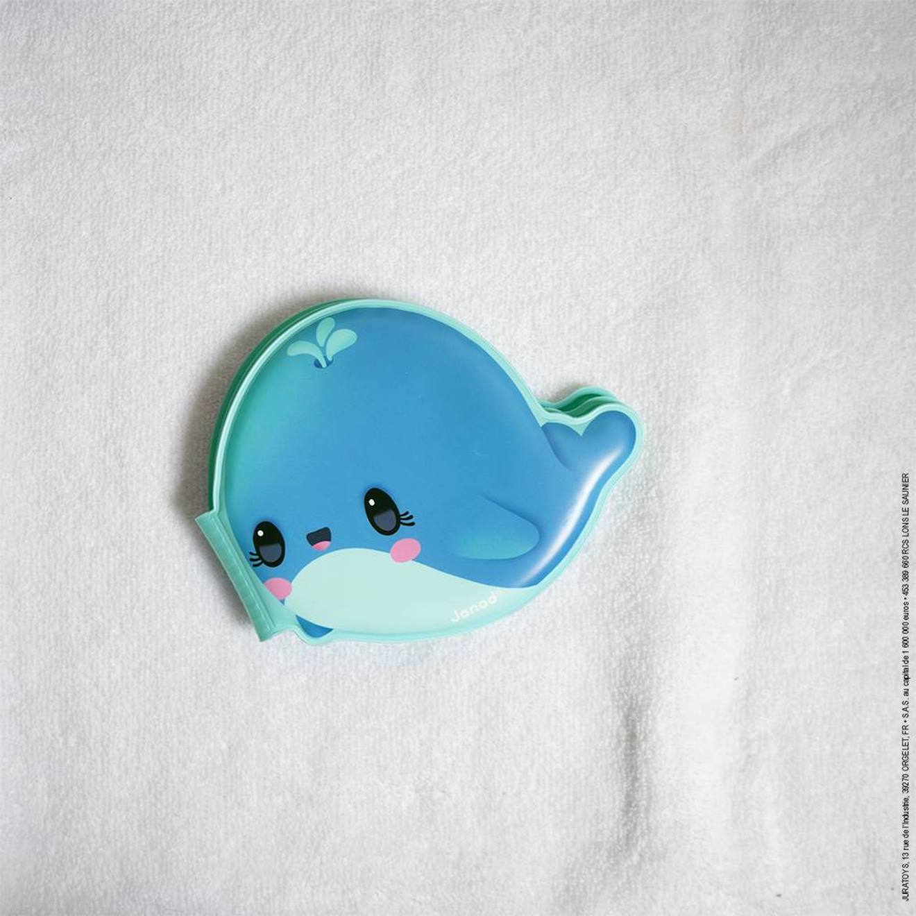 Livré de bain la baleine bleu