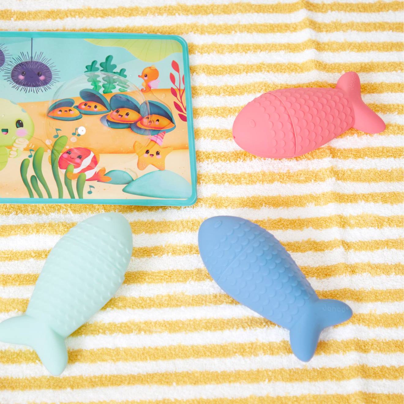 Livré de bain la fête sous l'océan multicolore