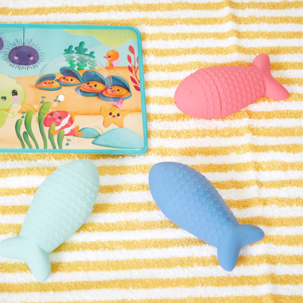 Livré de bain la fête sous l'océan multicolore
