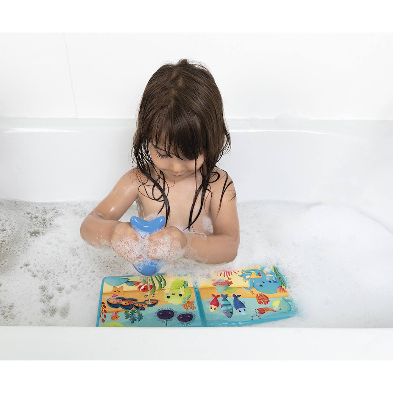 Livré de bain la fête sous l'océan multicolore