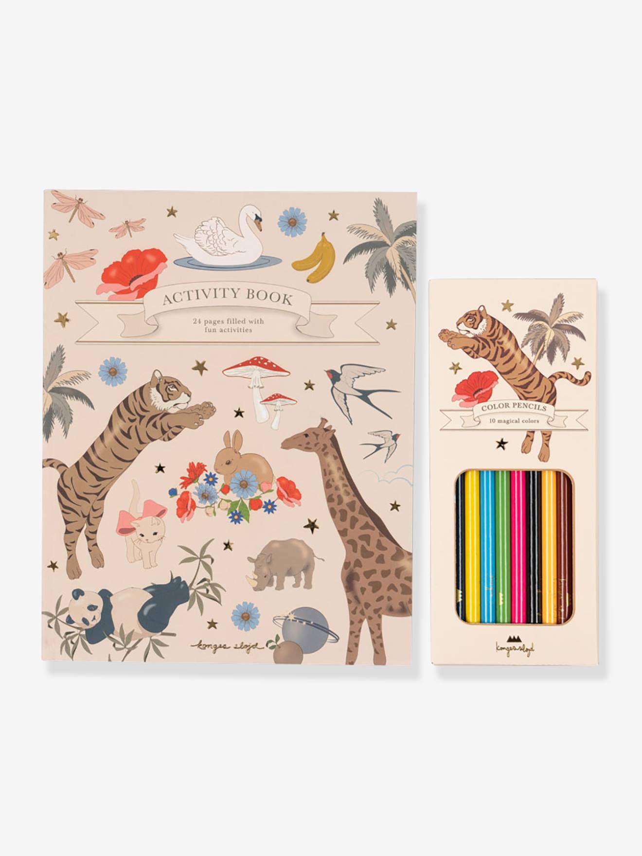 Livré de coloriage et crayons konges slojd écru