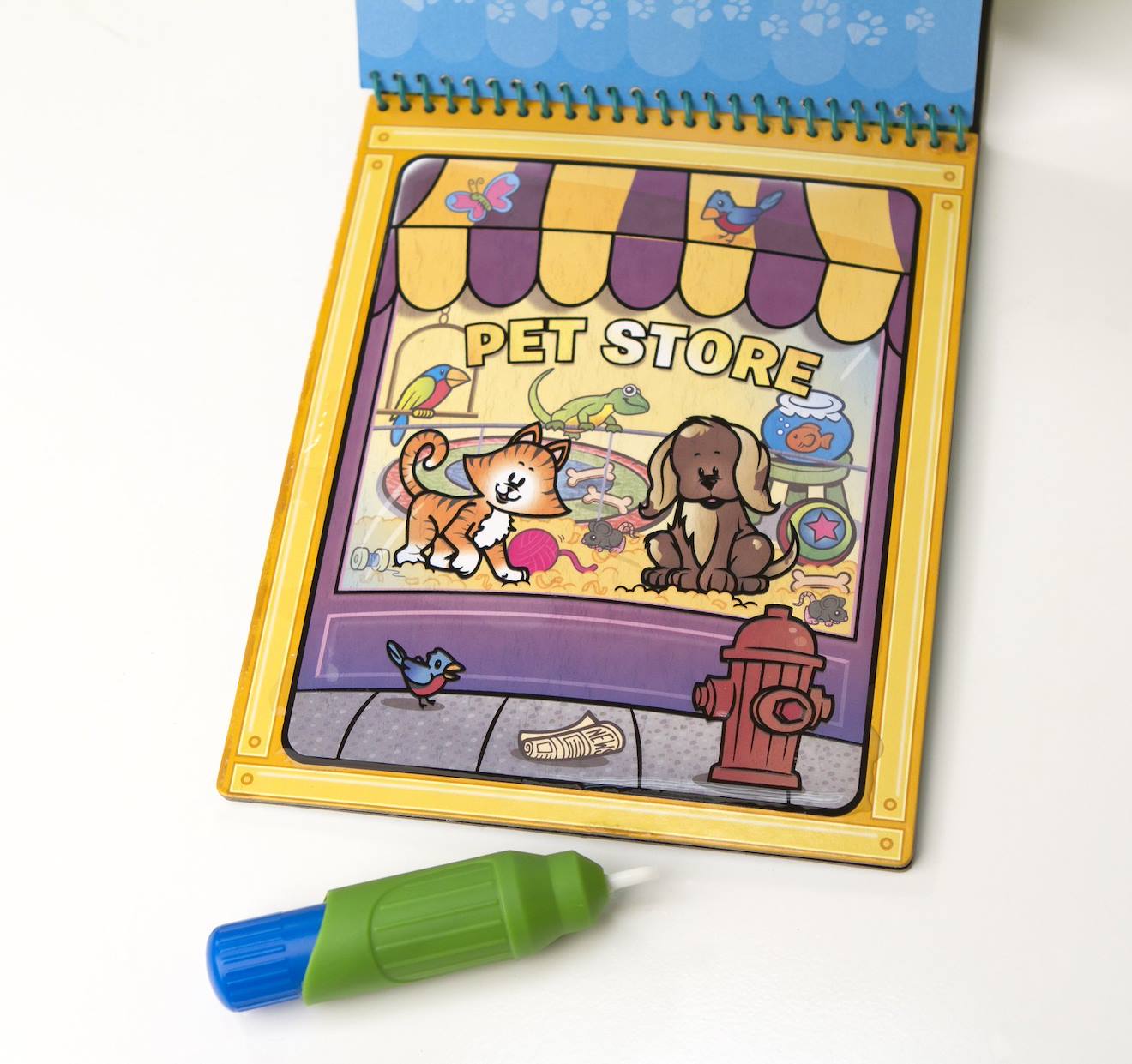 Livré de coloriage pour enfant water wow - animaux rouge