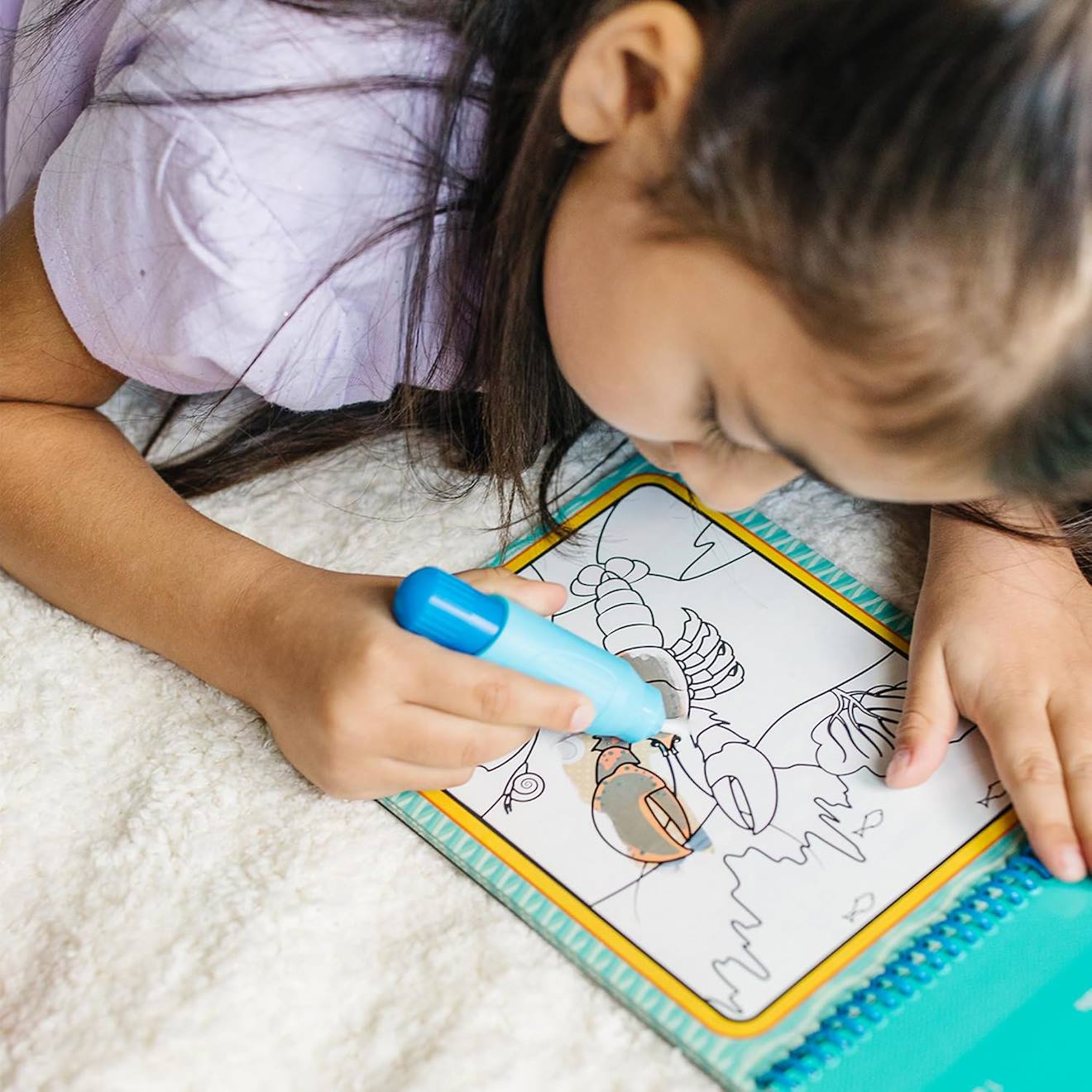 Livré de coloriage pour enfant water wow - sous la mer bleu