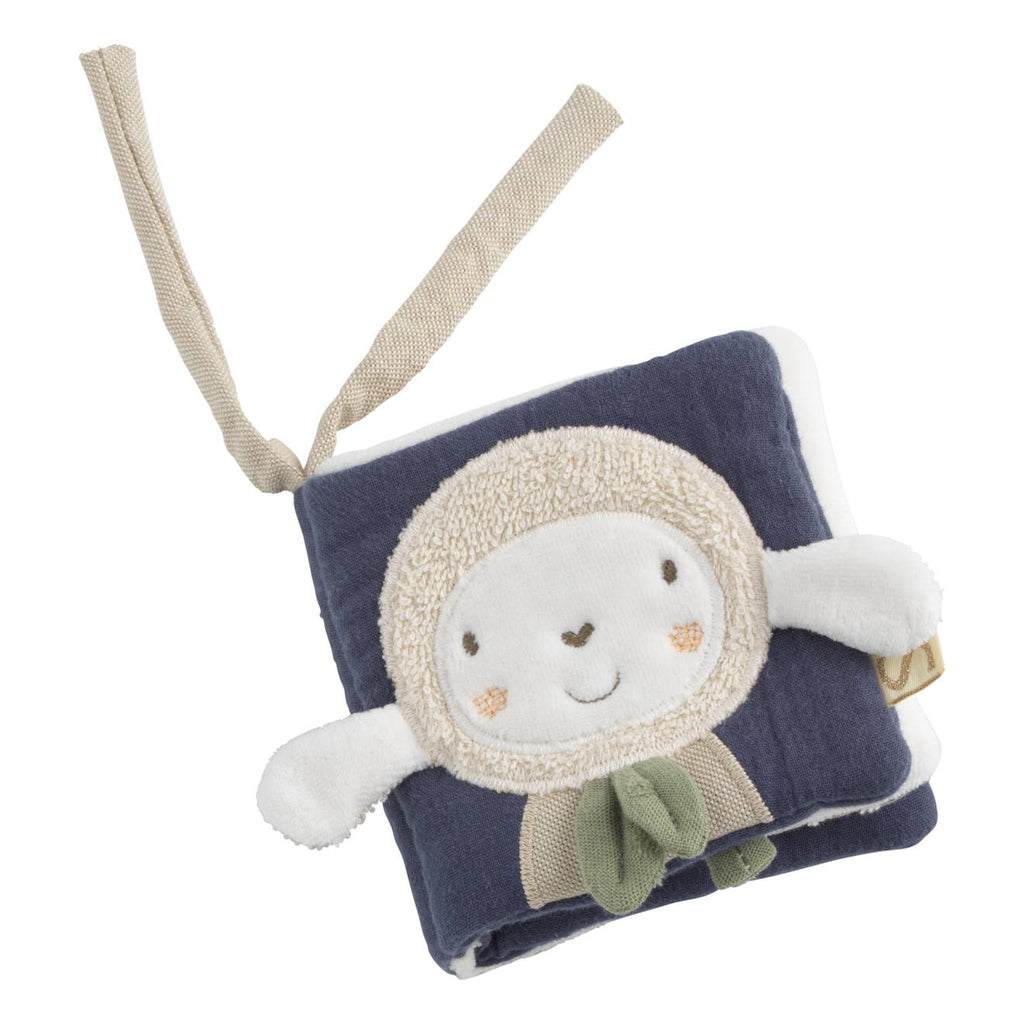 Livre d'éveil bébé en coton bio - petit soleil bleu