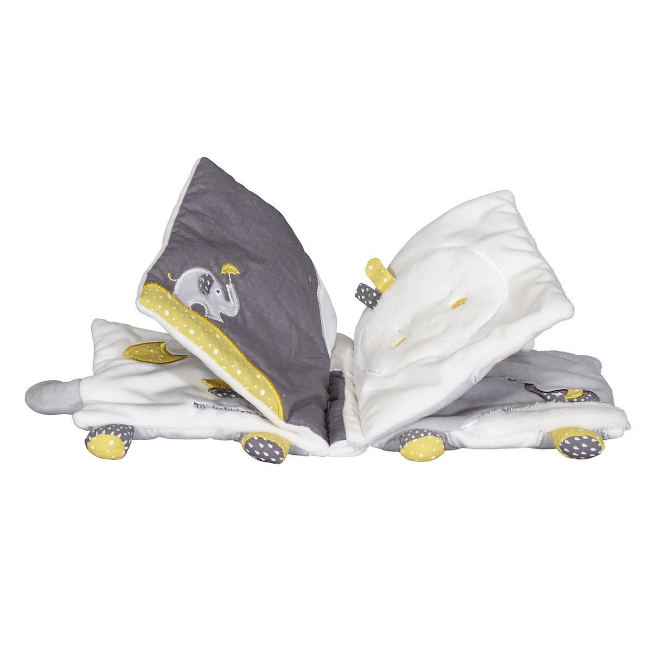 Livre d'éveil en polyester - babyfan gris