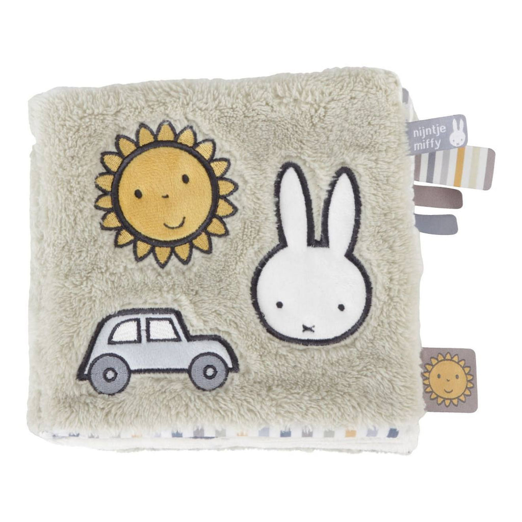 Livre d'éveil en tissu miffy - fluffy vert-bleu
