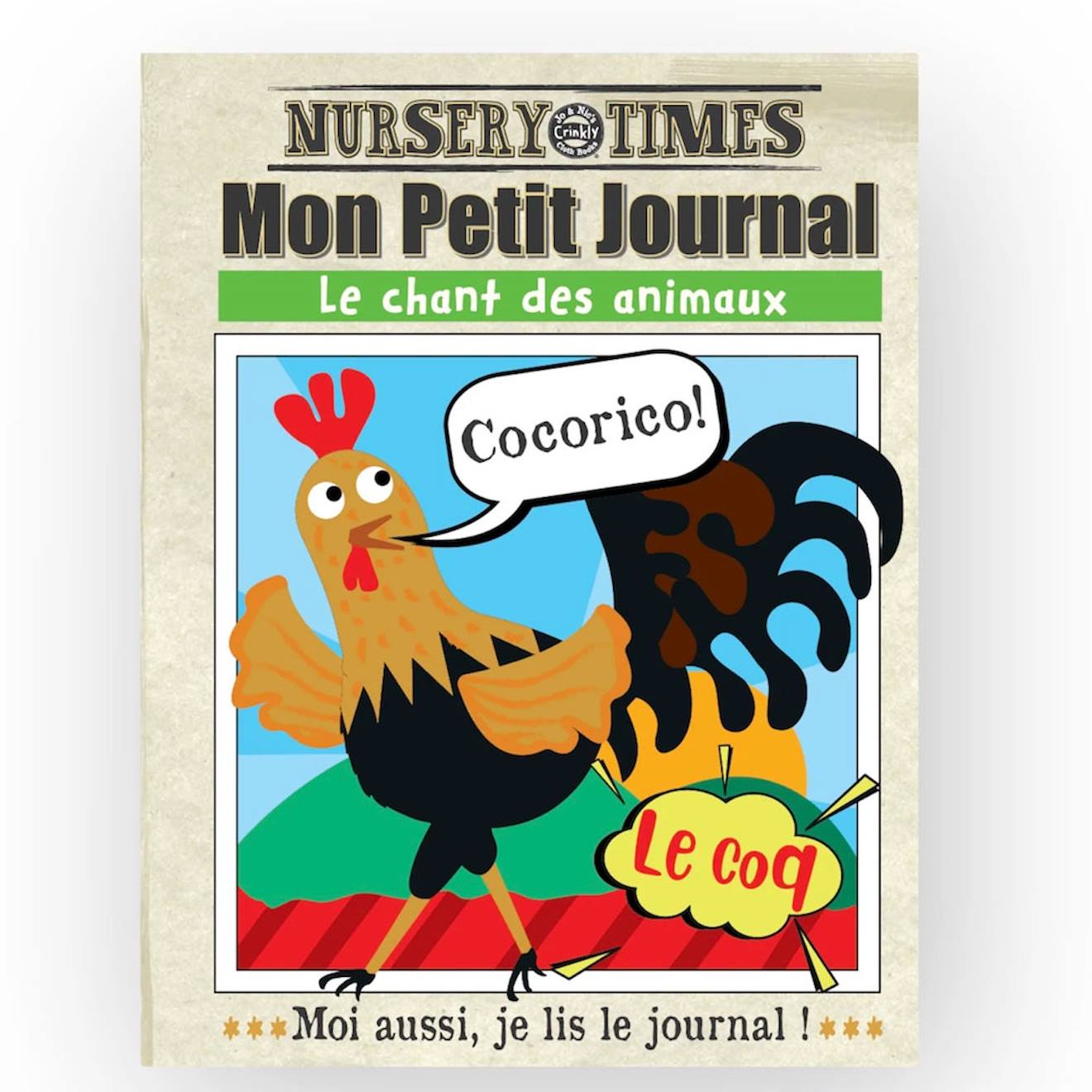 Livre d'éveil - mon petit journal à froisser - chant des animaux multi-coloured