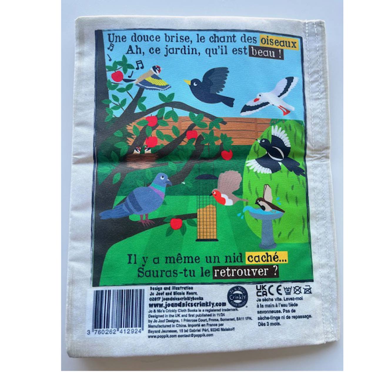 Livre d'éveil - mon petit journal à froisser - dans le jardin multi-coloured