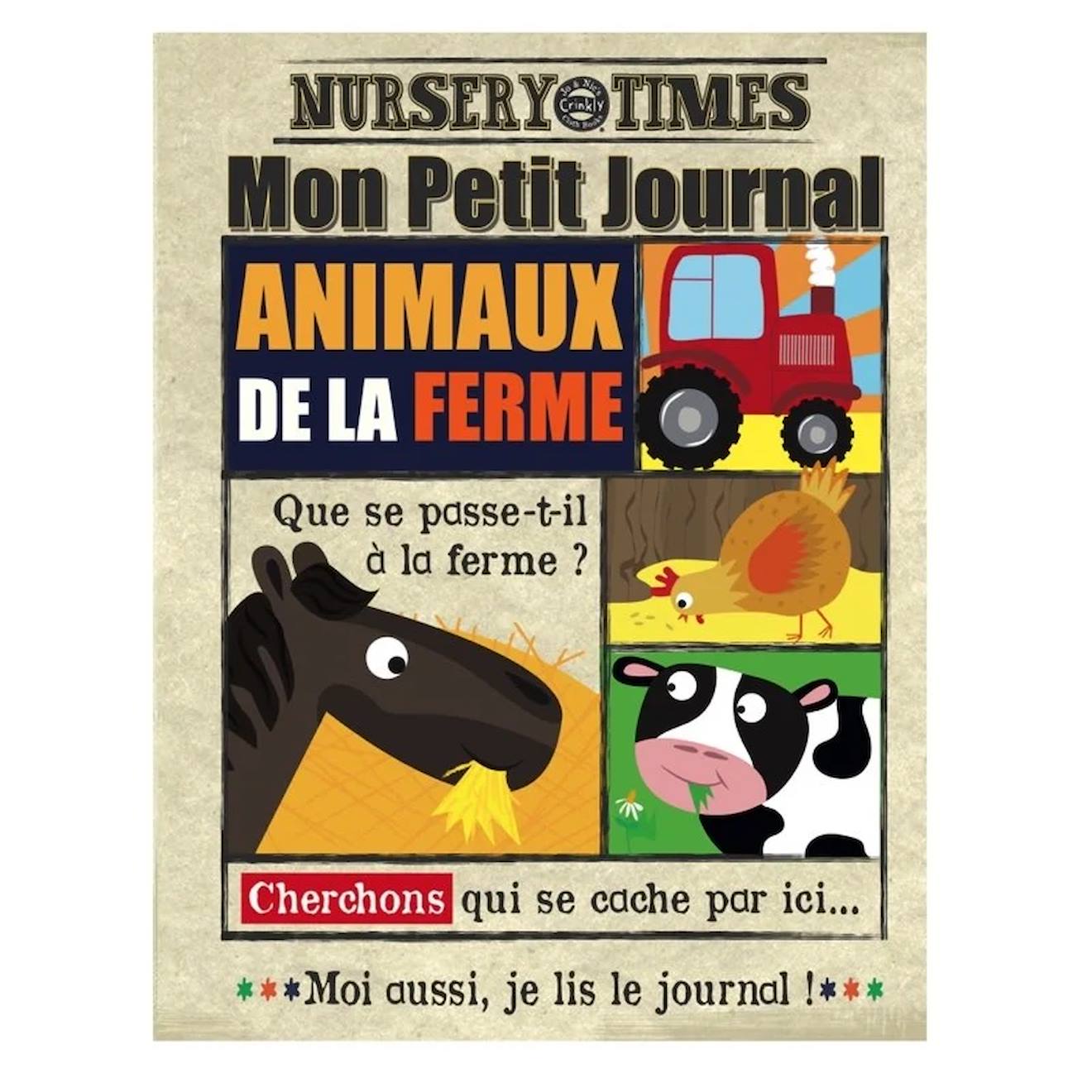 Livre d'éveil - mon petit journal à froisser - la ferme multi-coloured