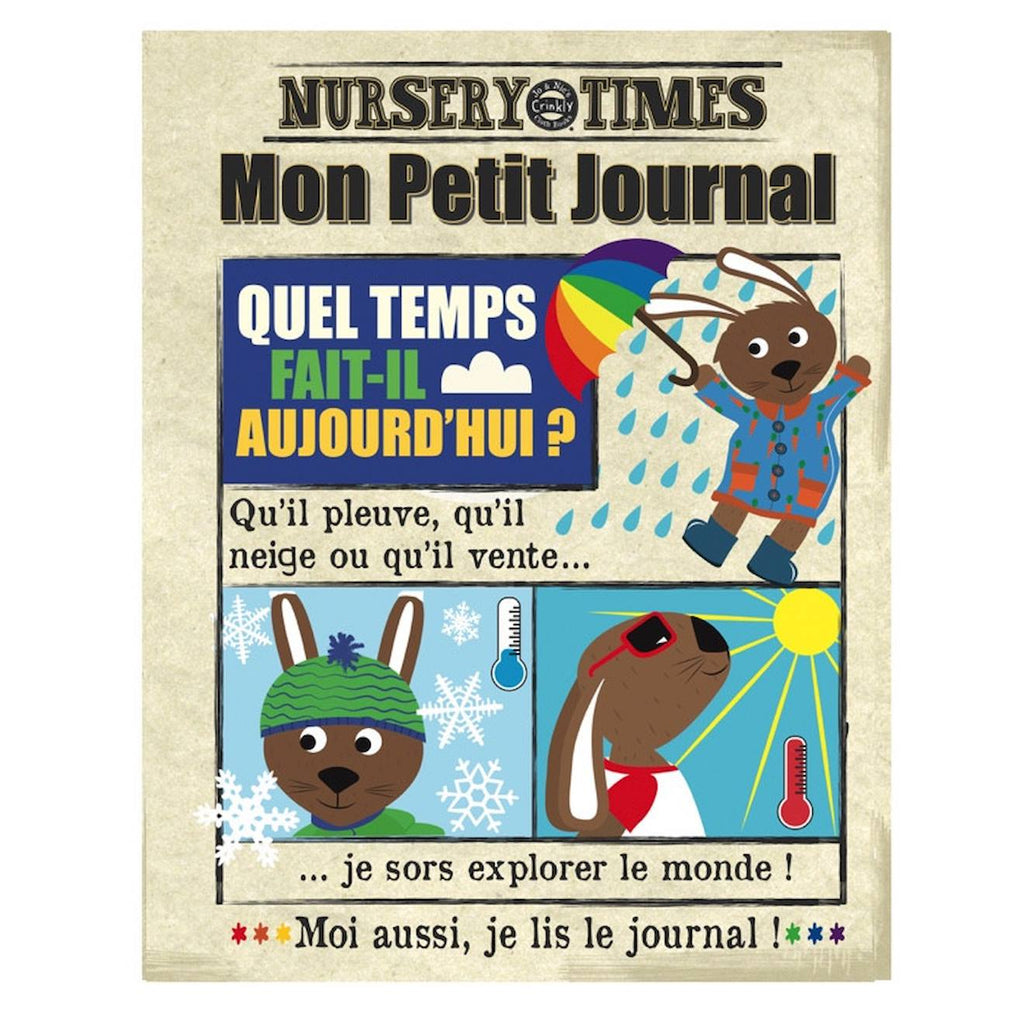 Livre d'éveil - mon petit journal à froisser - la météo multi-coloured