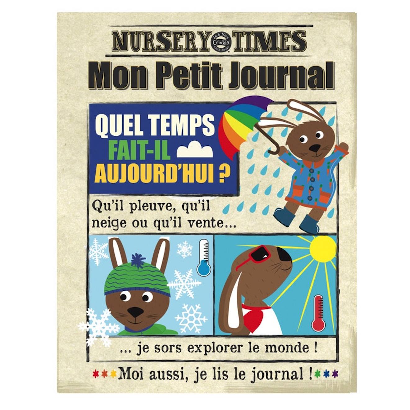 Livre d'éveil - mon petit journal à froisser - la météo multi-coloured