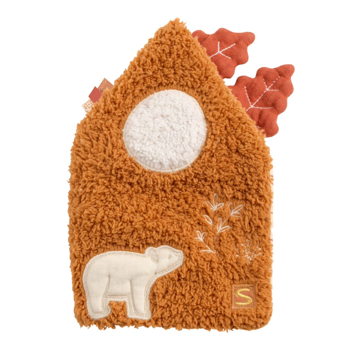 Livre d'éveil sherpa détail brodé - orsino marron/beige