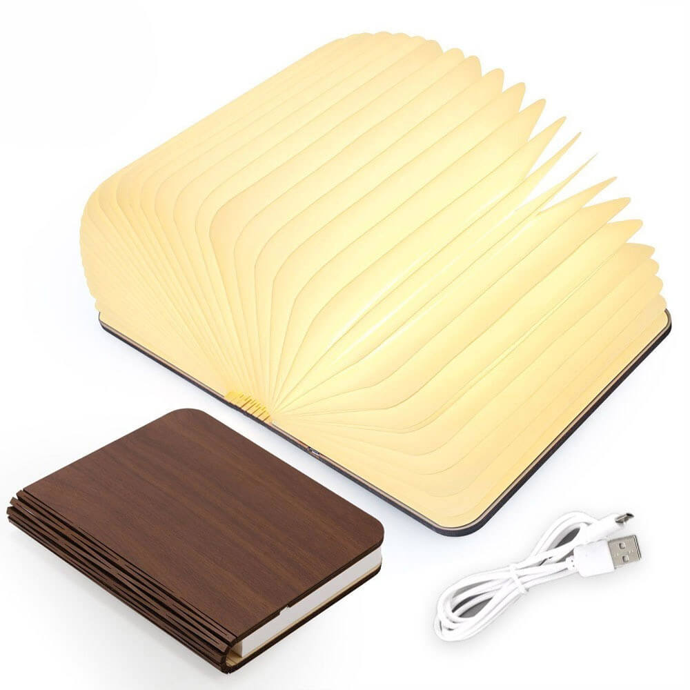Livre Lumineux Effet Bois - Lampe Originale CadoMaestro