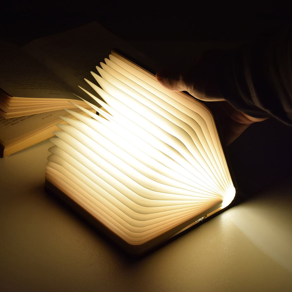 Livre Lumineux Effet Bois - Lampe Originale CadoMaestro