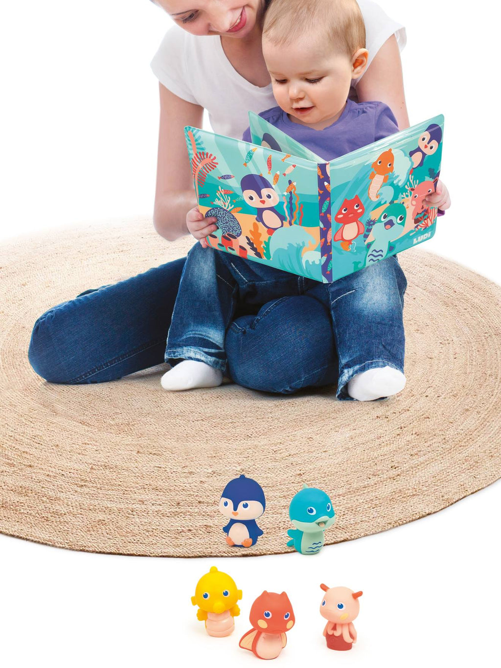 Livre pupets mer - bleu