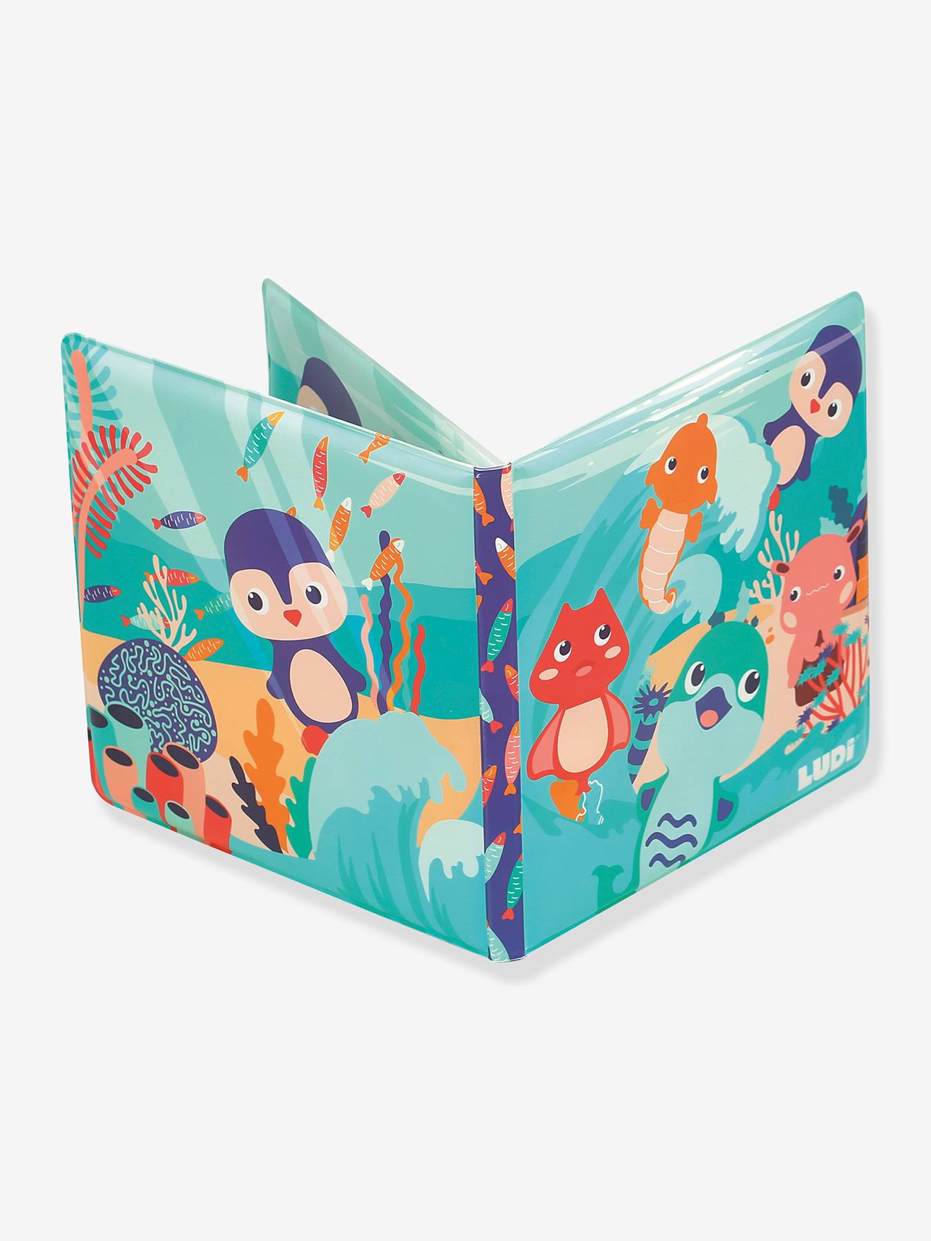 Livre pupets mer - bleu