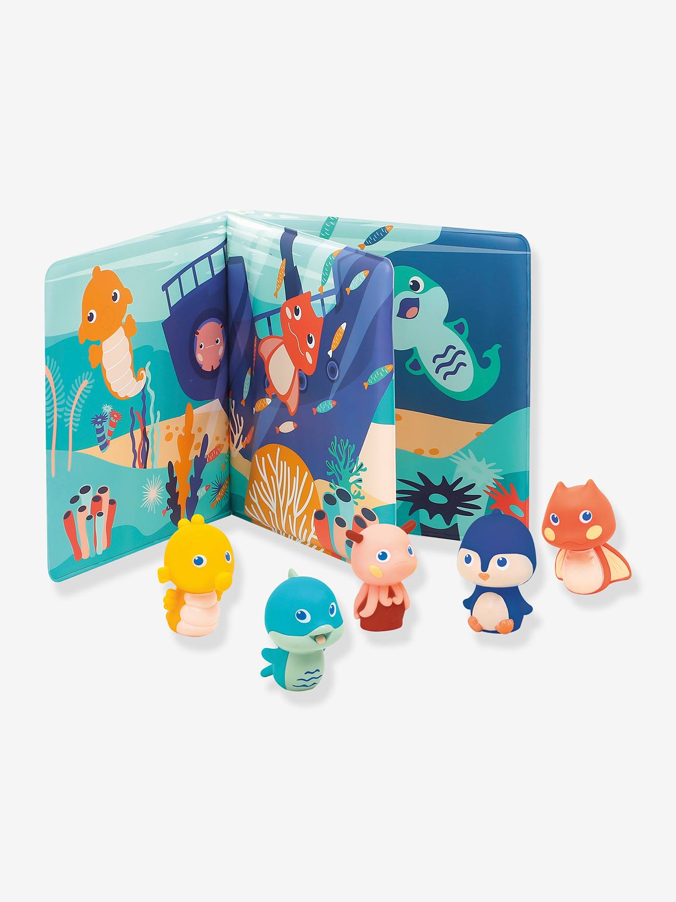 Livre pupets mer - bleu