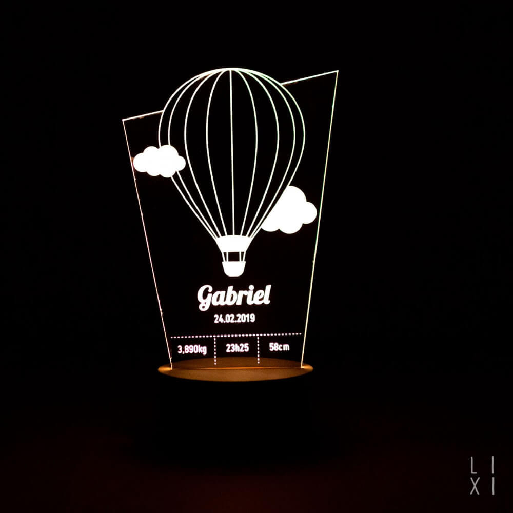 Lampe Lixi Naissance a Personnaliser - Lampe Personnalisée