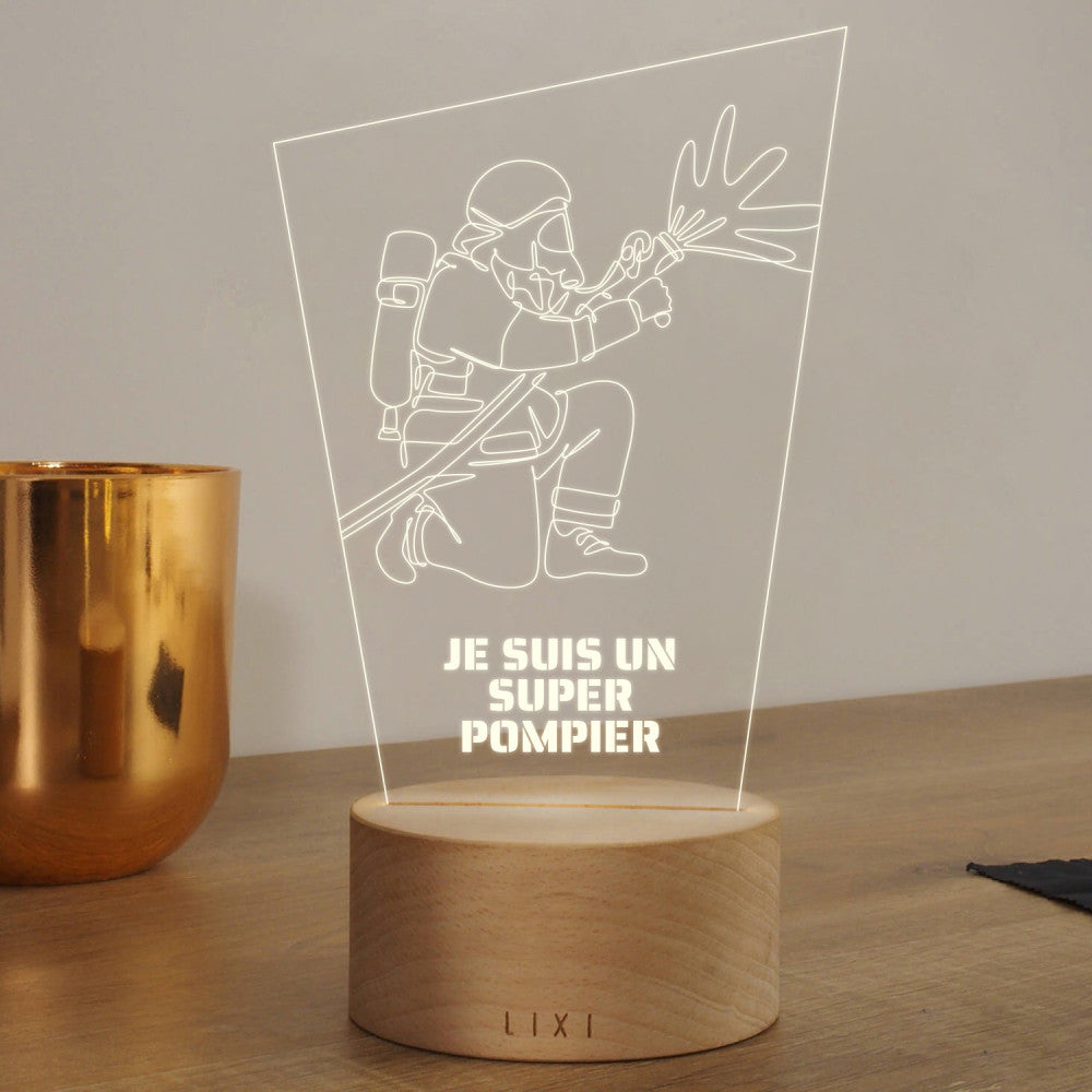 Lixi Pompier à Personnaliser - Lampe Personnalisée