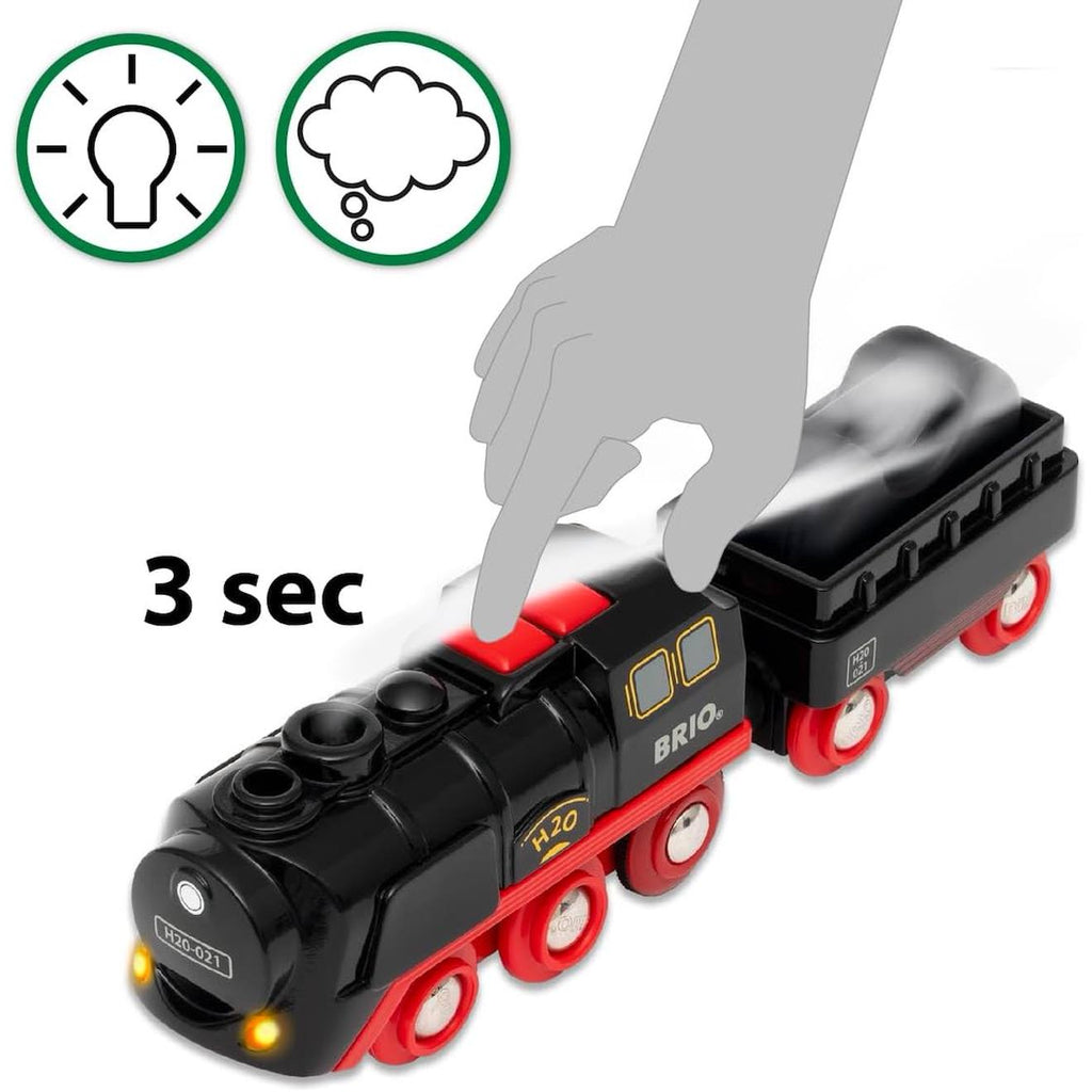 Locomotive à piles à vapeur noir
