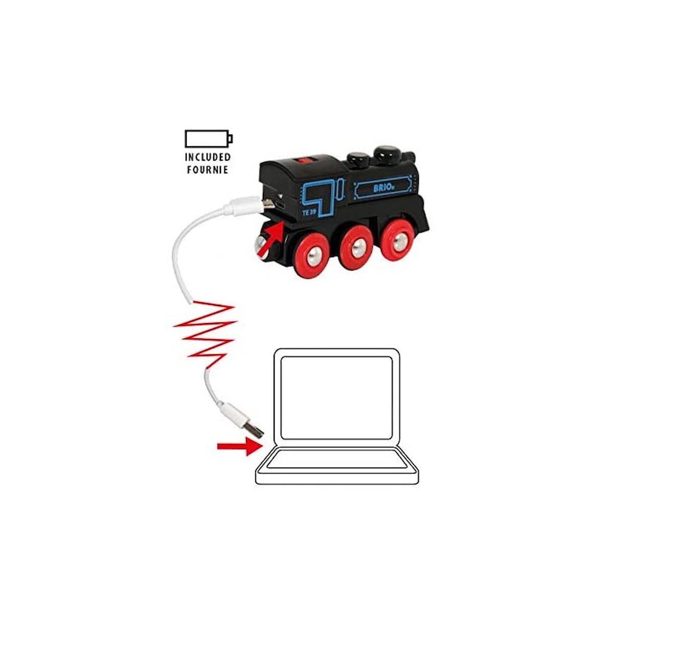 Locomotive rechargeable avec mini câble noir