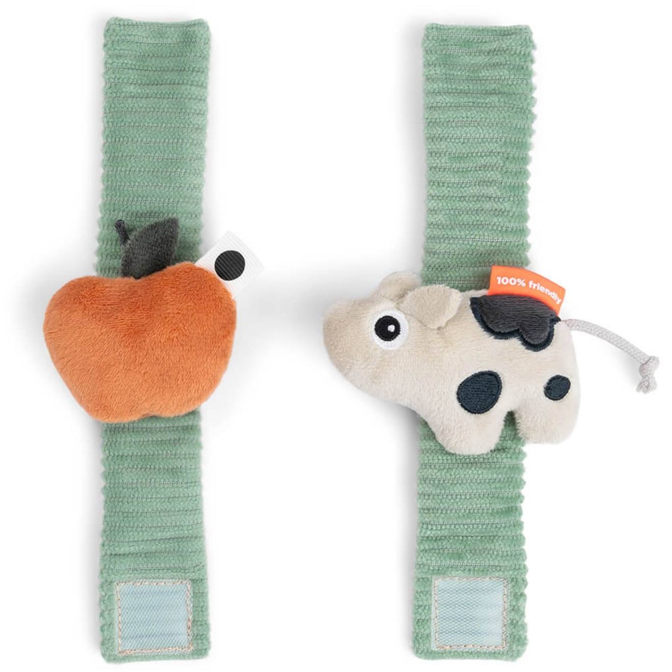 Lot de 2 bracelets hochets vert
