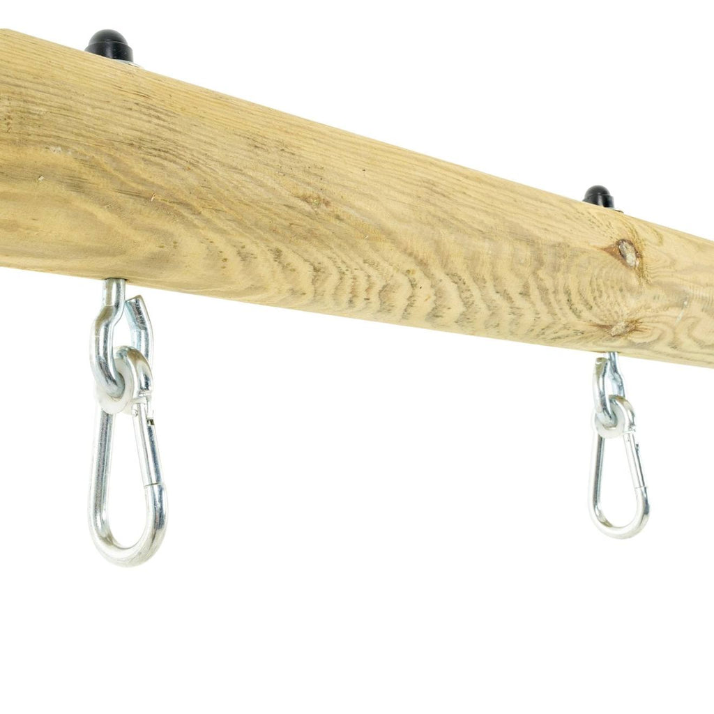 Lot de 2 mousquetons pour portique métal gris