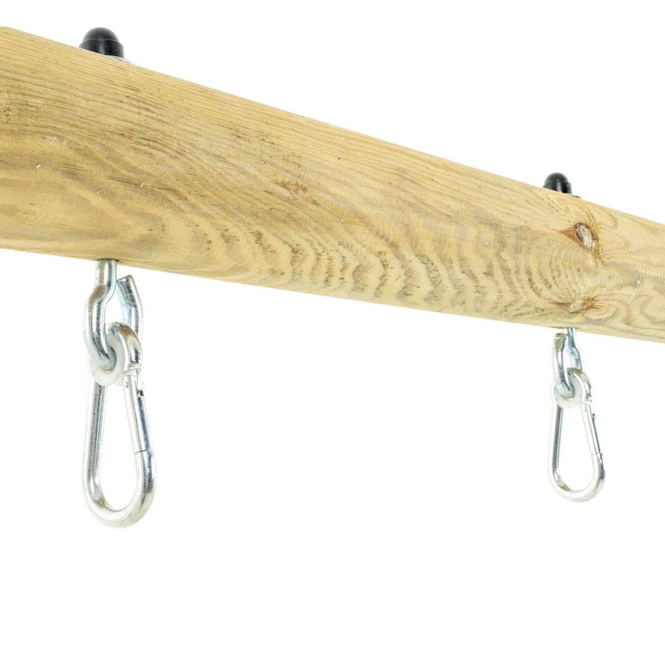 Lot de 2 mousquetons pour portique métal gris