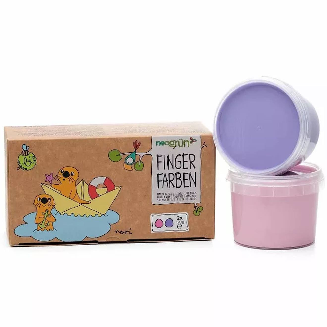 Lot de 2 peintures aux doigts multi-coloured